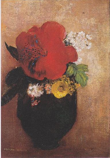 Odilon Redon The red poppy oil painting image